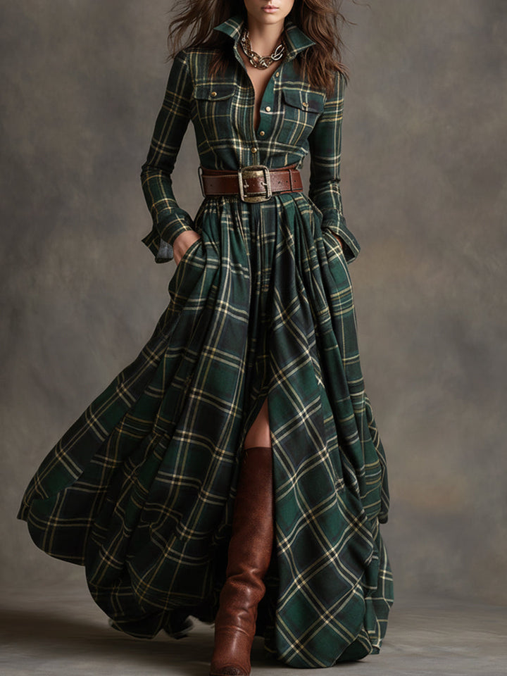 Iris | Belted Shirt Dress