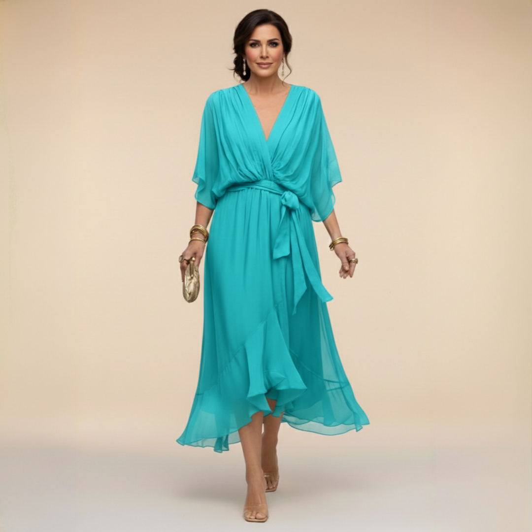 Marta | V-neck Chiffon Dress