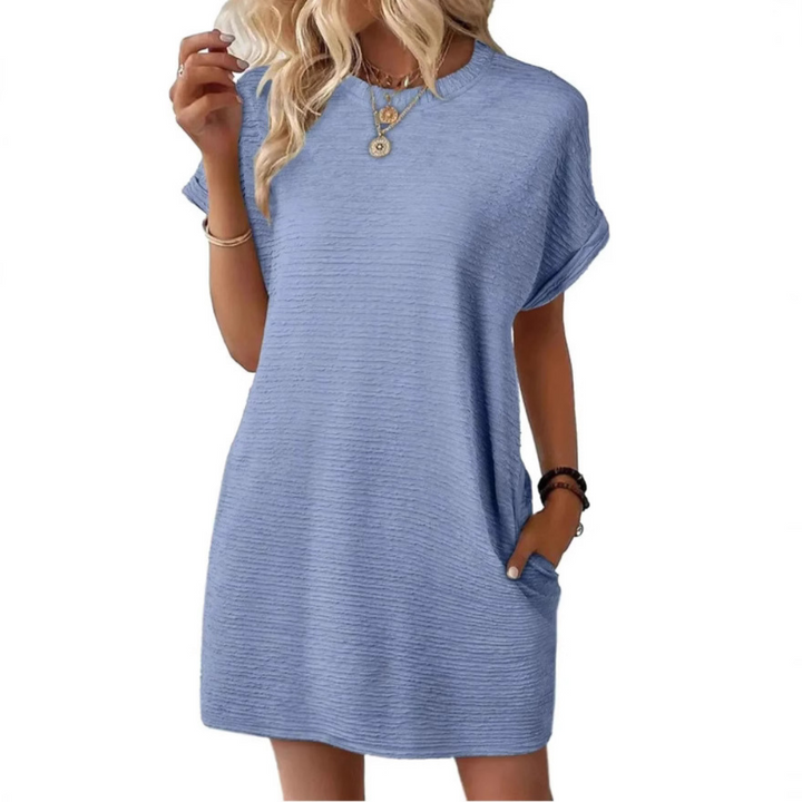 Carla | Casual Minimalist Round Neck Summer Dress
