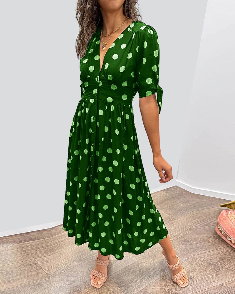Melanie | Polka Wrap Around Dress