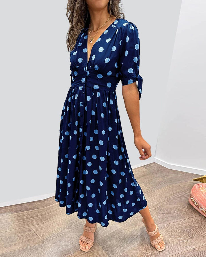 Melanie | Polka Wrap Around Dress