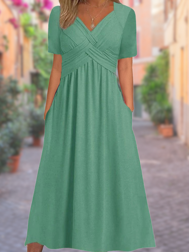 Sylvie | V-Neck Tummy-Covering Dress