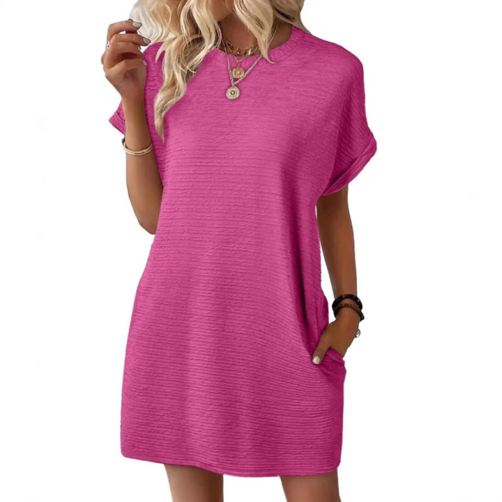Carla | Casual Minimalist Round Neck Summer Dress