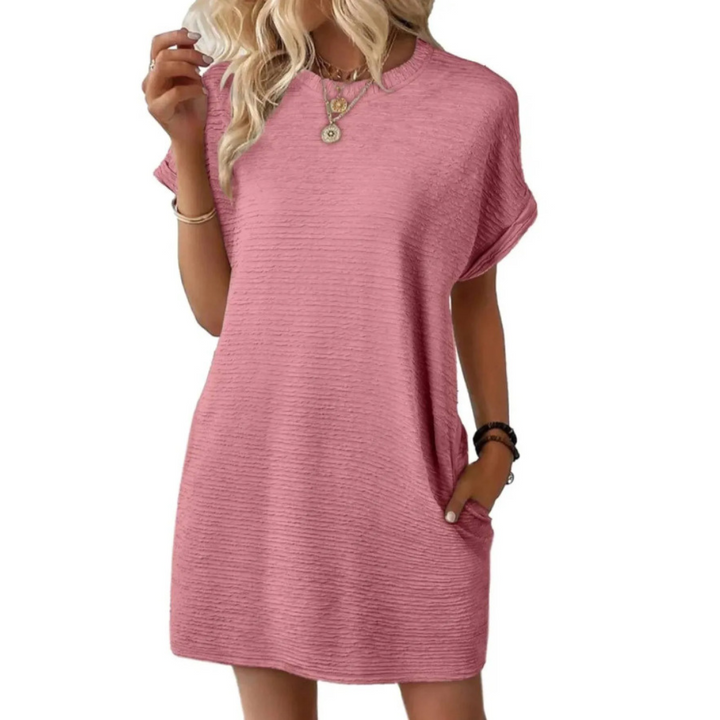 Carla | Casual Minimalist Round Neck Summer Dress