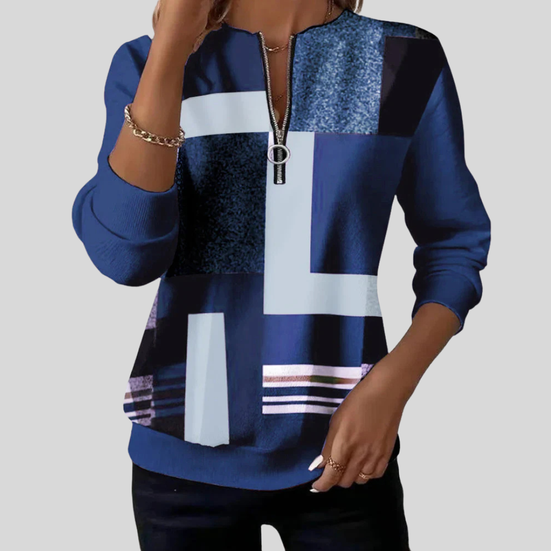 Velstine | Knitted Zip-Up Sweater
