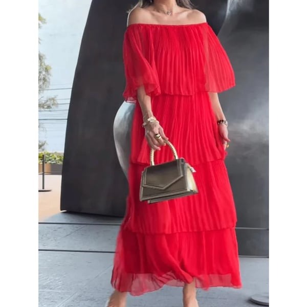 Maine | Off-Shoulder Layered Dress