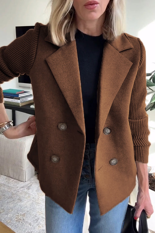 Sorelle | Elegant Knit-Sleeve Blazer