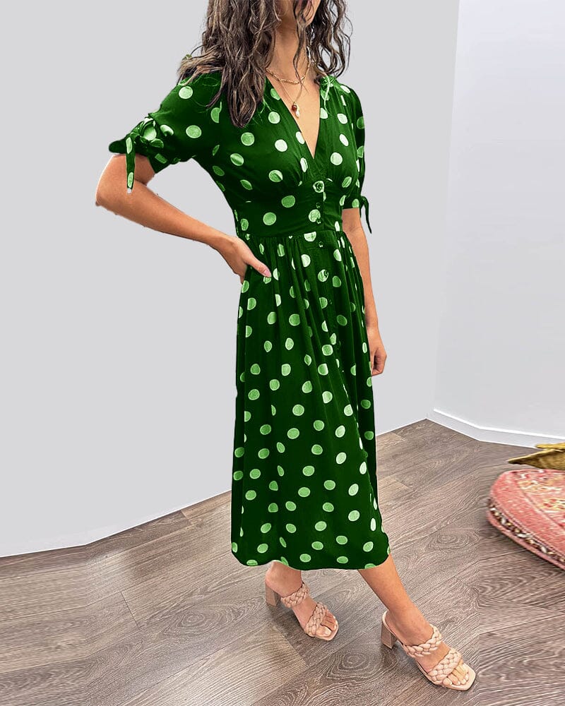Melanie | Polka Wrap Around Dress