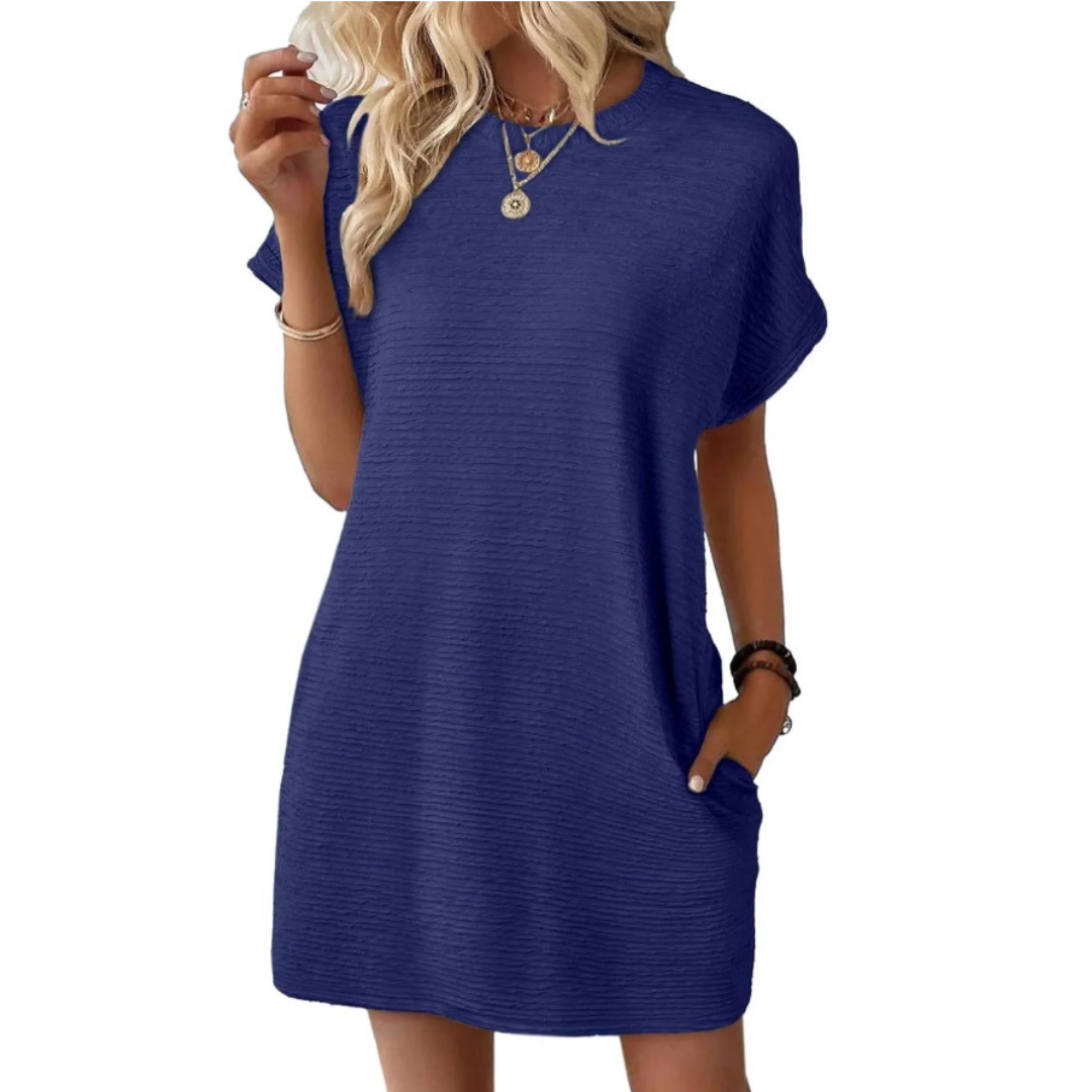 Carla | Casual Minimalist Round Neck Summer Dress