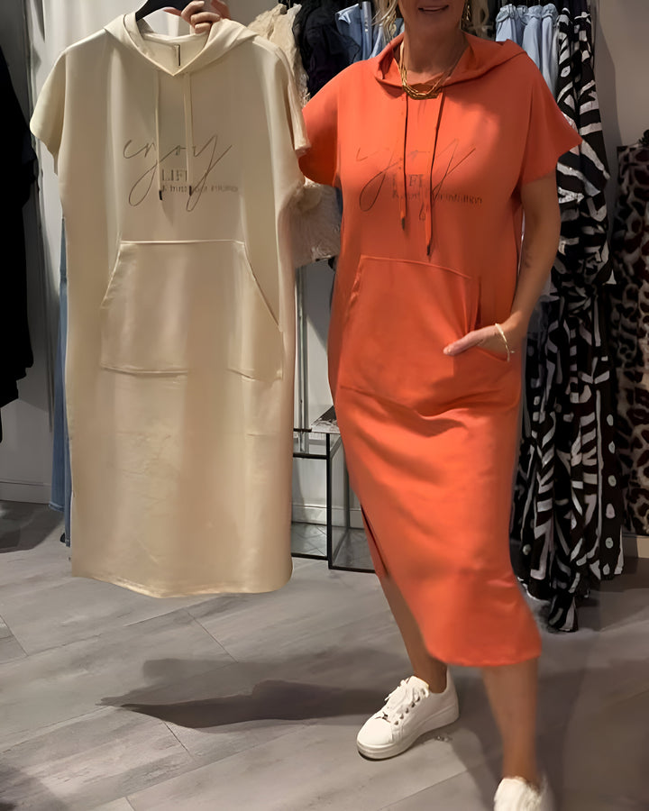 Britany | Casual Hoodie Midi Dress