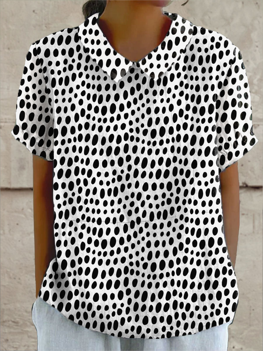 Thomasina | Polka Dot Print Shirt