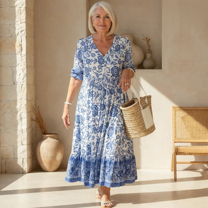 Catherine | Elegant Floral Maxi Dress