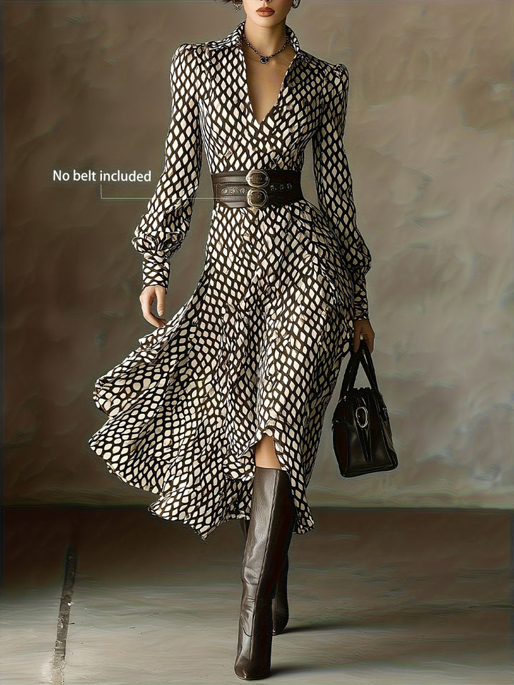 Lizzy | Vintage Rhombus Print Dress