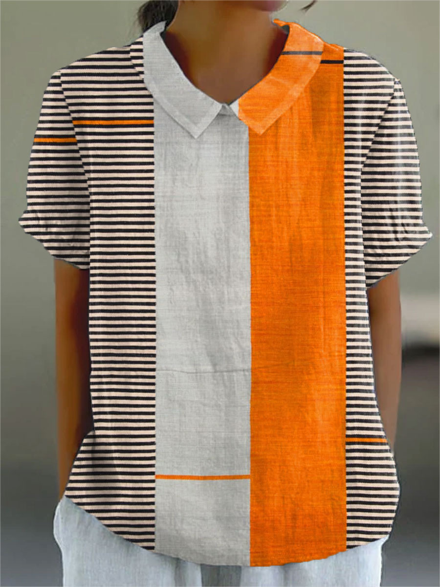 Rowena | Colour Block Striped Shirt