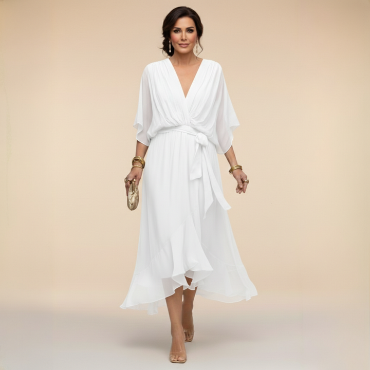 Marta | V-neck Chiffon Dress