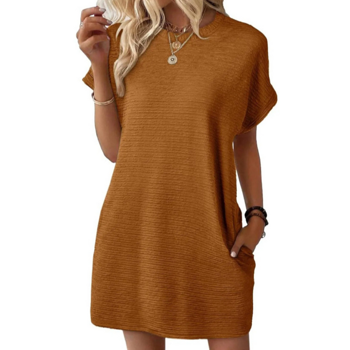 Carla | Casual Minimalist Round Neck Summer Dress