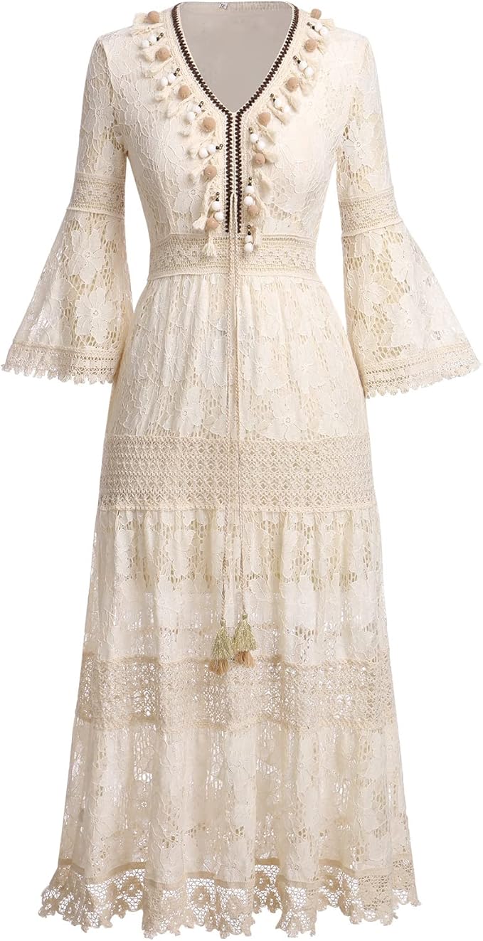 Amara | Elegant Boho Lace Dress