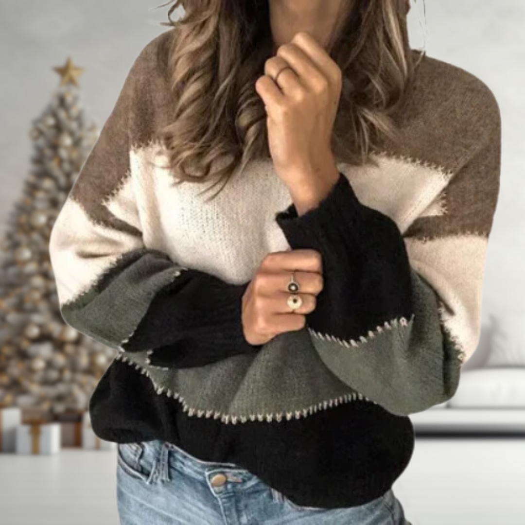 Maya | Colorblock Knit Jumper