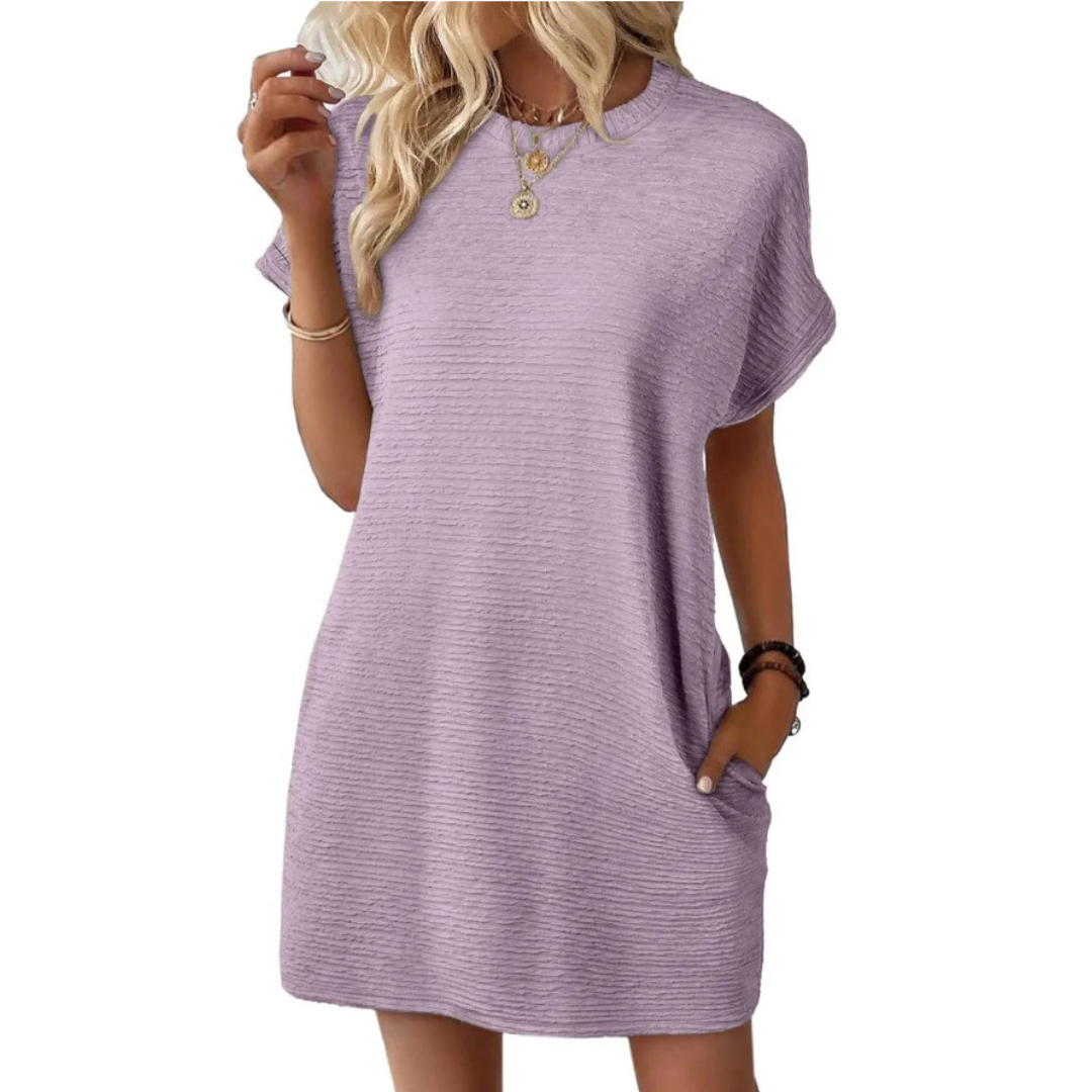 Carla | Casual Minimalist Round Neck Summer Dress
