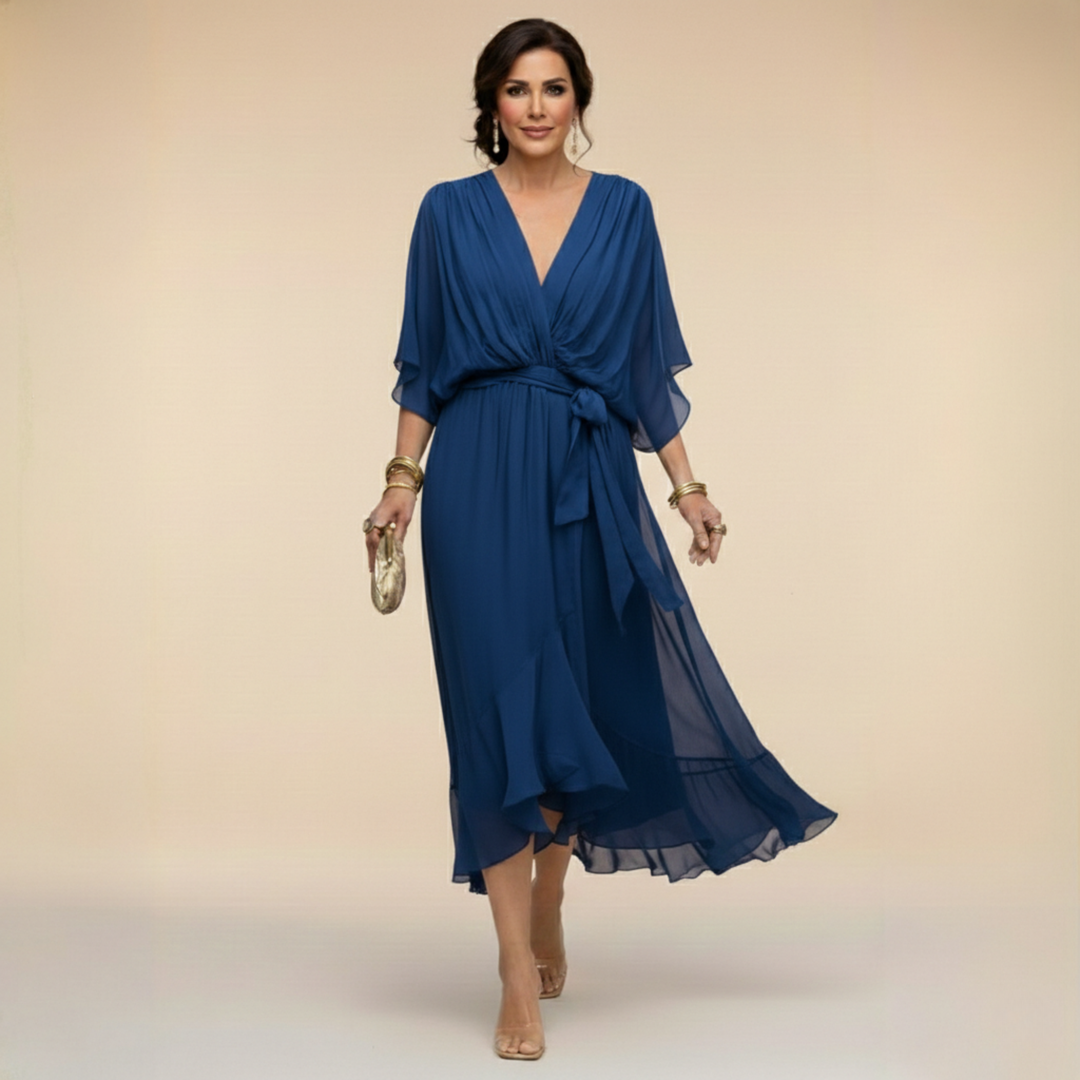 Marta | V-neck Chiffon Dress