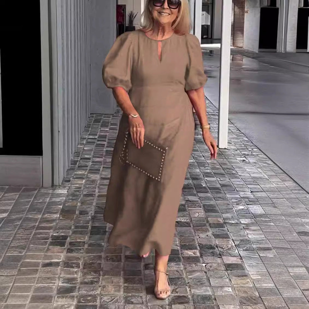 Jullie | Puff-Sleeve Maxi Dress