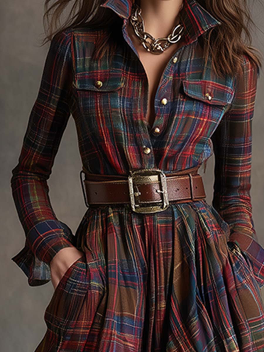Iris | Belted Shirt Dress