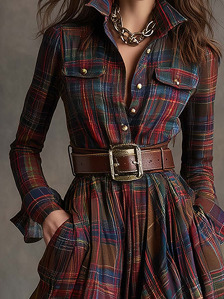 Iris | Belted Shirt Dress