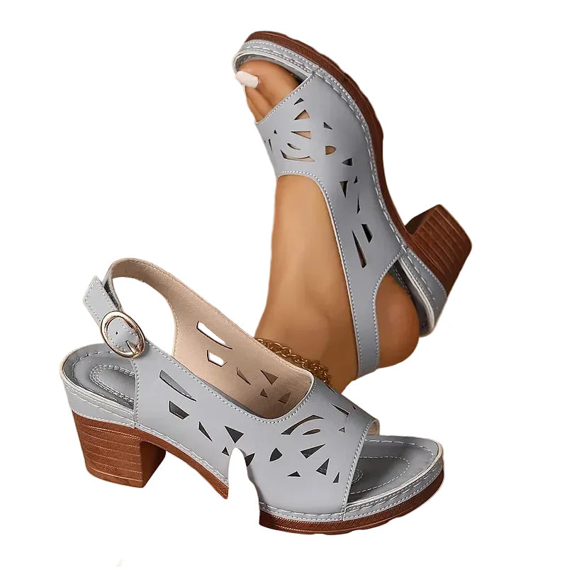 Cristal | Block Heel Sandals  with Strap