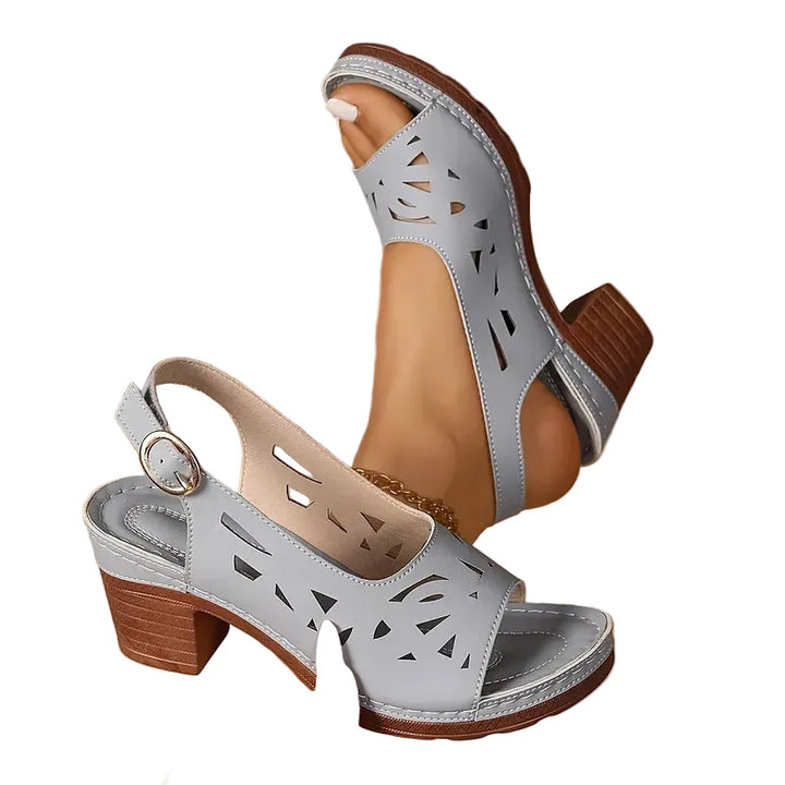 Cristal | Block Heel Sandals  with Strap
