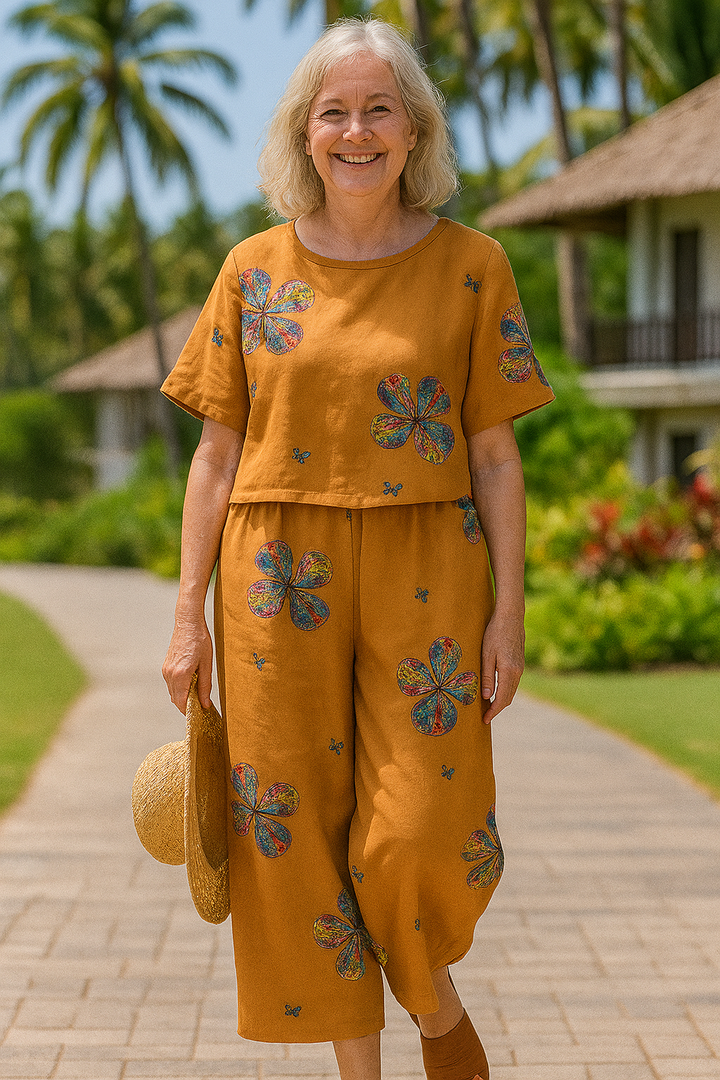 Isla | Linen Breeze 2-Piece Set – Effortless Comfort, Timeless Confidence (S-3XL)