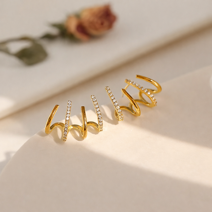 Millie | Spiral Ear Cuff Earrings