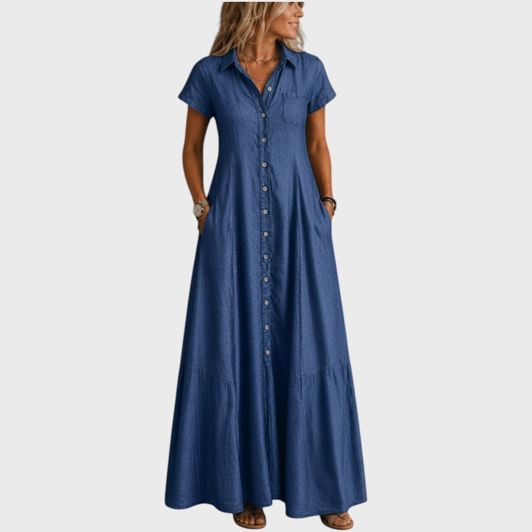 Mandy | Long Denim Dress