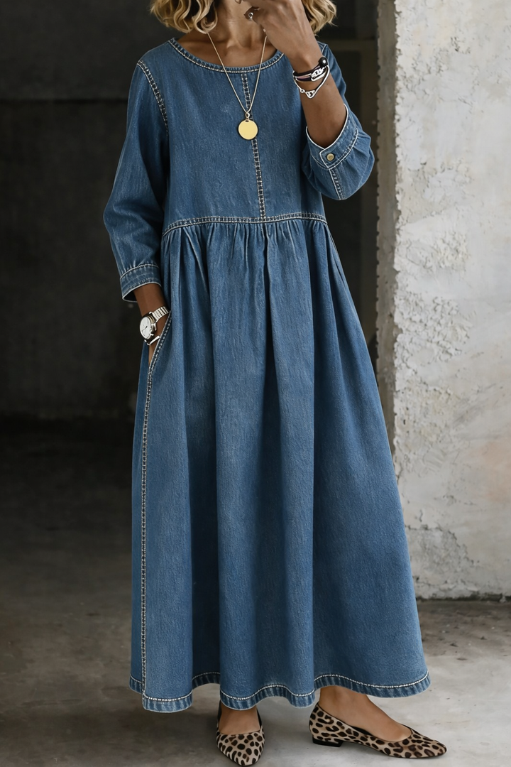 Zeph | Vintage Denim Maxi Dress