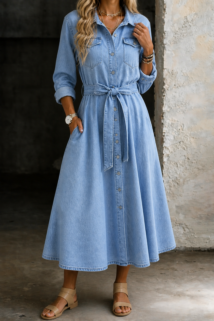 Luna | Everyday Denim Midi Dress