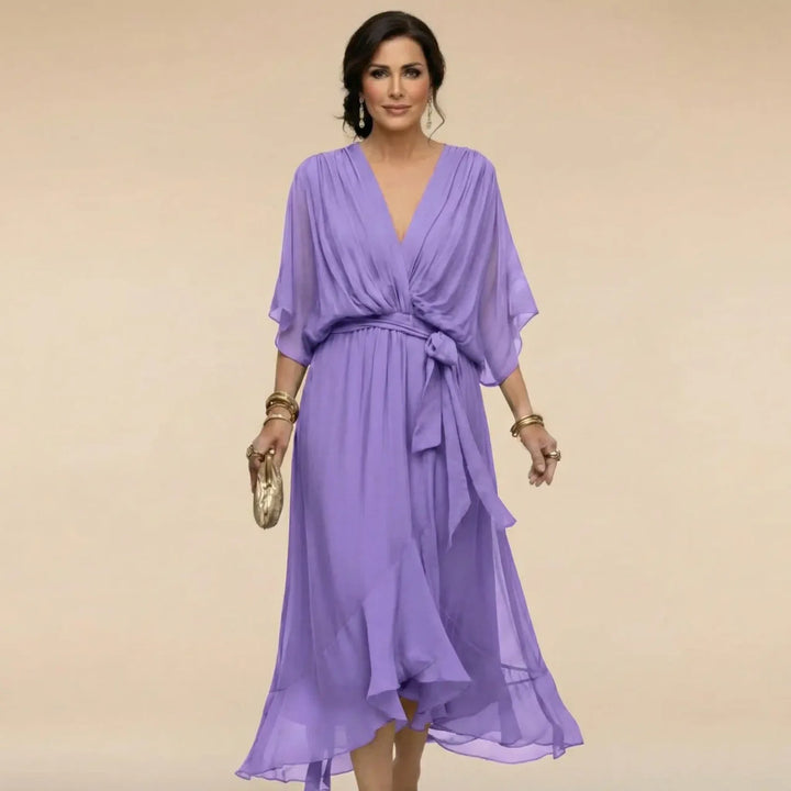 Marta | V-neck Chiffon Dress