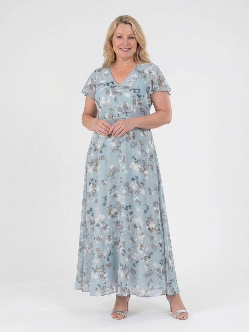 Esmeralda | Boho Chiffon Maxi Dress