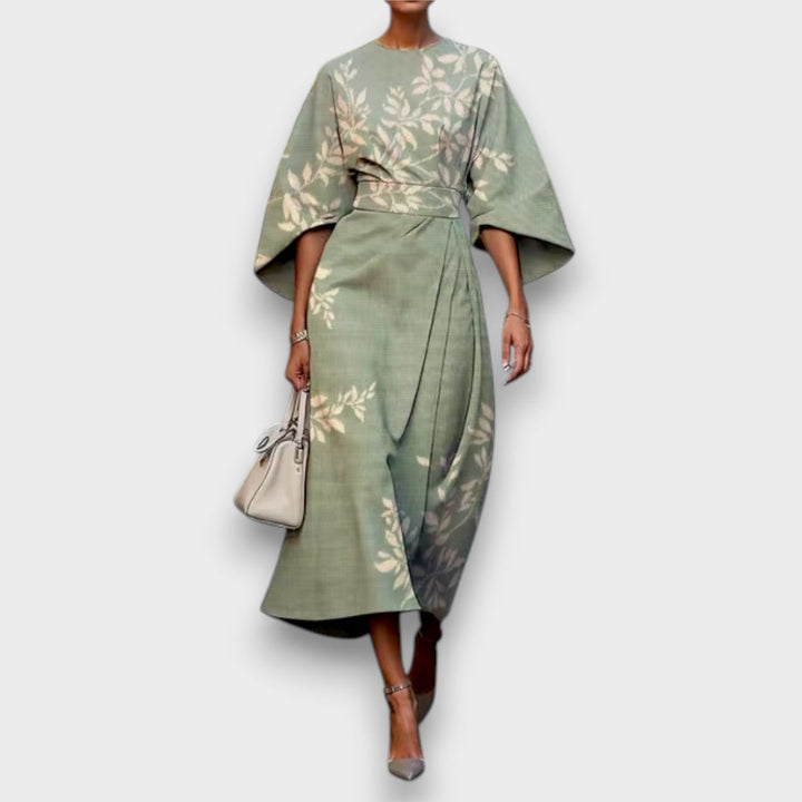 Evelyn | Elegant Midi Floral Dress