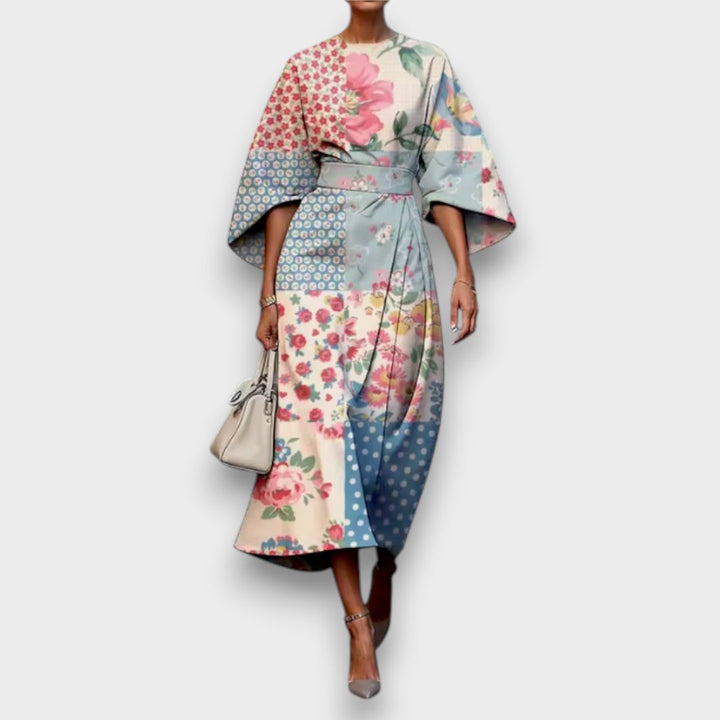 Evelyn | Elegant Midi Floral Dress