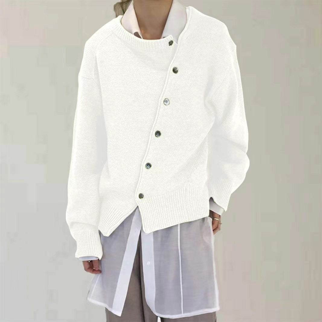 Alycia | Asymmetric Button Cardigan