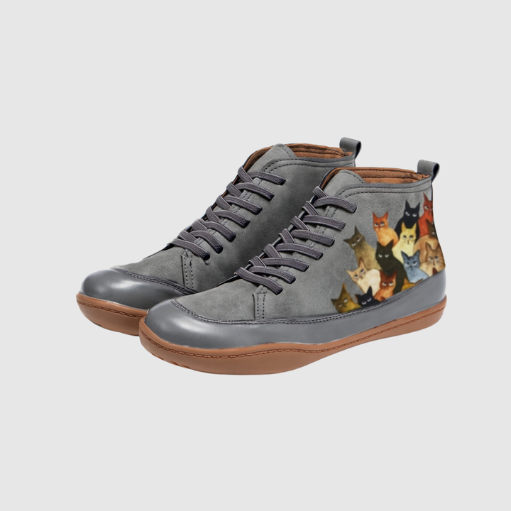 Lenna | Leather Ankle Boots for Cat Lovers