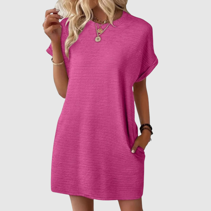 Carla | Casual Minimalist Round Neck Summer Dress