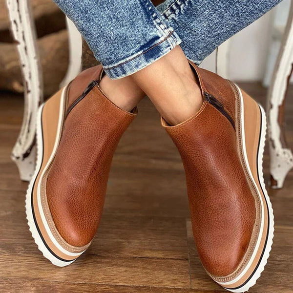Sarah | Waterproof Wedge Ankle Boots