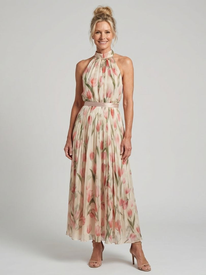 Harper | Midi Halter Floral Dress