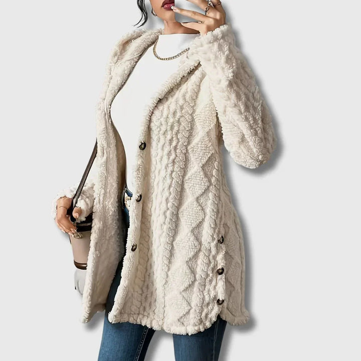 Anabelle | Cozy Hooded Teddy Coat