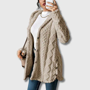 Anabelle | Cozy Hooded Teddy Coat