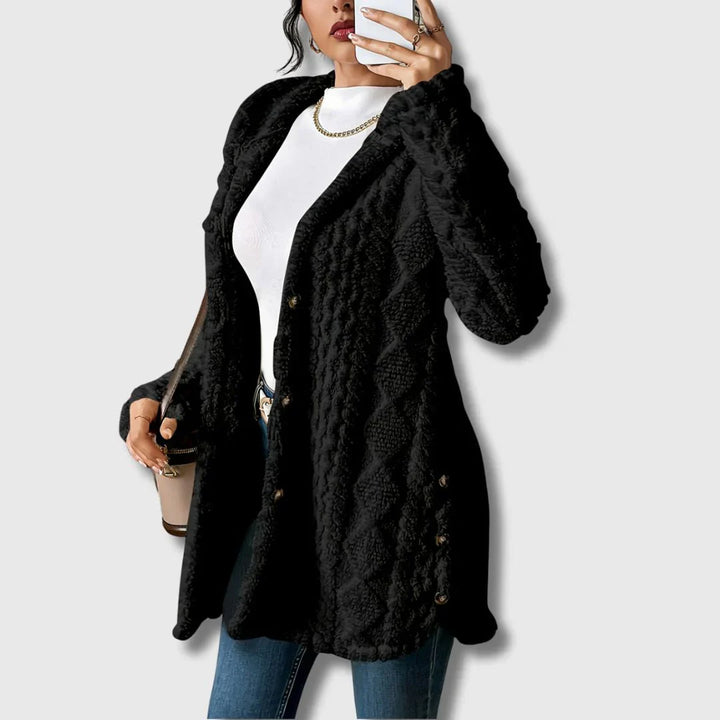 Anabelle | Cozy Hooded Teddy Coat