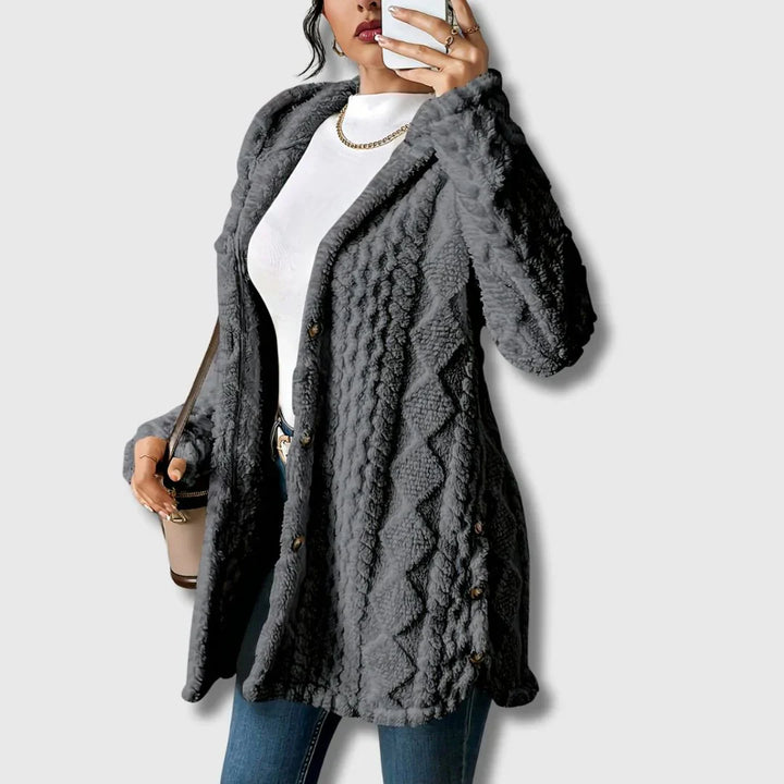 Anabelle | Cozy Hooded Teddy Coat