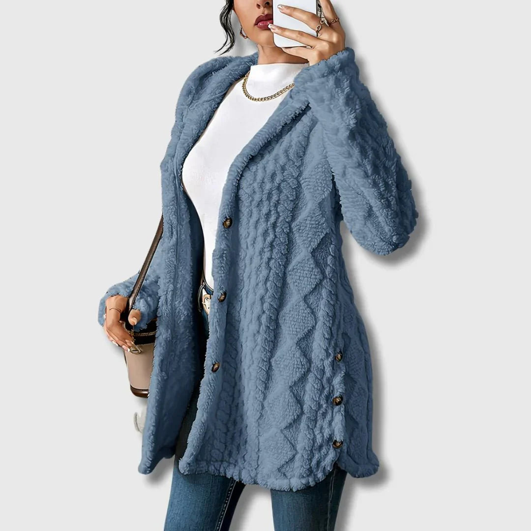Anabelle | Cozy Hooded Teddy Coat