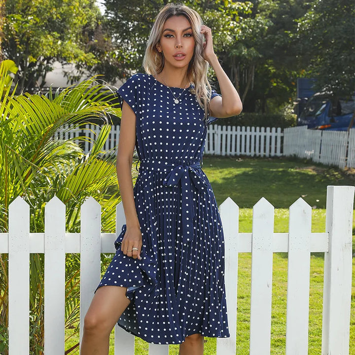 Bethany | Polka Midi Summer Dress
