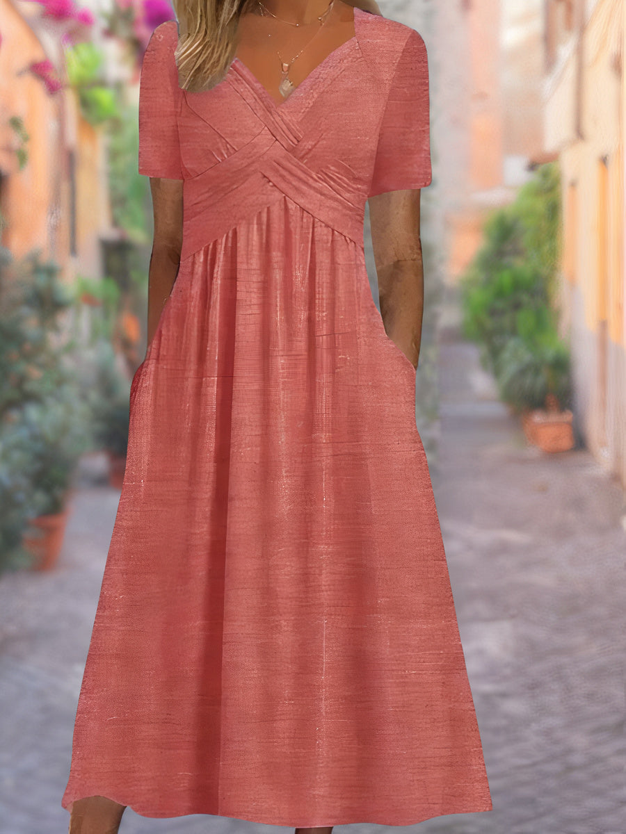 Sylvie | V-Neck Tummy-Covering Dress